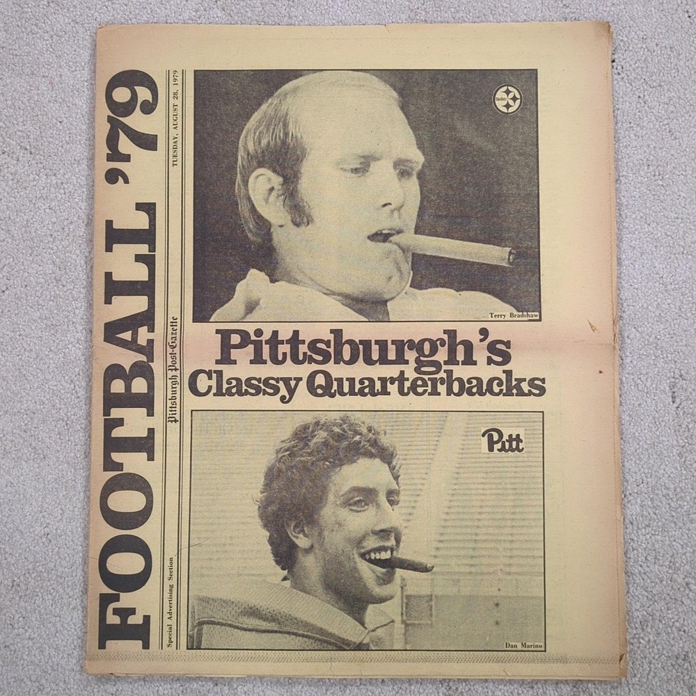Pittsburgh Post Gazette Steelers Football Aug 28 1979 Marino Bradshaw Newspaper